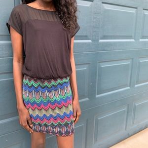 Soprano Sheer Shoulder Party Dress